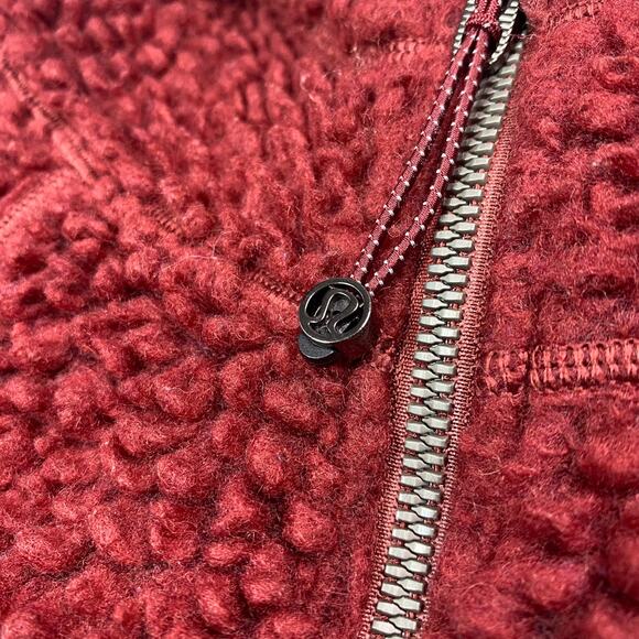 Lululemon Womens M L Scuba Oversized Sherpa 1/2 Zip Hoodie in Savannah - Picture 4 of 11